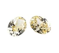 6X8mm Oval Crushed Ice Cut Loose CZ Stone 5A Cubic Zirconia Synthetic Gems For Jewelry Making No. 05 Light Yellow 6x8mm 20pcs