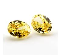 6X8mm Oval Crushed Ice Cut Loose CZ Stone 5A Cubic Zirconia Synthetic Gems for Jewelry Making No. 06 Yellow 6x8mm 5pcs