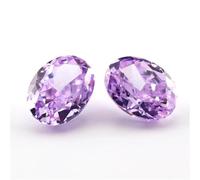 6X8mm Oval Crushed Ice Cut Loose CZ Stone 5A Cubic Zirconia Synthetic Gems for Jewelry Making No. 08 Light Purple 6x8mm 1pc
