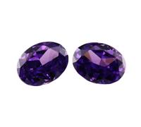 6X8mm Oval Crushed Ice Cut Loose CZ Stone 5A Cubic Zirconia Synthetic Gems For Jewelry Making No. 13 Violet 6x8mm 5pcs
