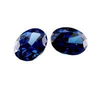 6X8mm Oval Crushed Ice Cut Loose CZ Stone 5A Cubic Zirconia Synthetic Gems For Jewelry Making No. 22 Royal Blue 6x8mm 10pcs