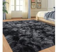 6x9 Fluffy Shag Area Rugs for Living Room, Soft Cozy Large Fuzzy Shaggy Carpet for Boys Girls Kids Bedroom, Non-Slip & High Pile, Modern Indoor Floor Plush Thick Rug, Tie-dye Dark Grey