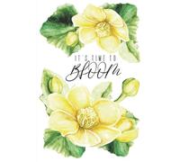 6x9 Inch Graph Paper Notebook for Women: Watercolor Yellow Flower Cover | The Bloom Collection By Koriell: Bright Joy & Optimism Self-Care Journal Gif