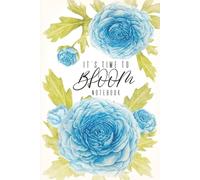 6x9 Inch Lined Notebook for Women: Elegant Blue Ranunculus Floral Cover | The Bloom Collection by Koriell: Aesthetic Writing Journal & Unique Gift for Her