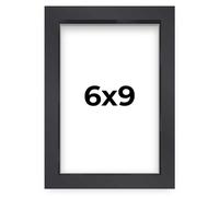 6x9 Shadow Box Frame Contemporary Black Finish | 3/4" Depth of Usable Space| Interior Size 6x9 or 9x6 Inches| UV Resistant Acrylic, Acid-Free Backing, Wall Hangers | Made in USA