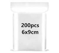 6x9cm Small Grip Seal Bags 200Pcs Mini Sealable Plastic Bags Little Clear Ziplock Bag Reusable Tiny Transparent Polythene Pouches for Storage Beads Cookies Candies Jewellery
