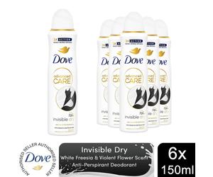 6xDove Anti-Perspirant Advanced Care Invisible Dry 72H Deodorant for Women,150ml