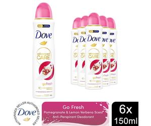 6xDove Anti-Perspirant Advanced Go Fresh Pomegranate & Lemon Deo for Women,150ml