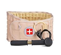 6xigouma Decompression Back Belt - Lumbar Support Belt for Men & Women Lower Back Pain Relief, Back Traction Device Fits Waist Size 29-49 Inches (Beige)