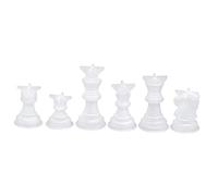 6xInternational Chess Pieces Resin Epoxy Mold Silicone Jewelry Casting Mould
