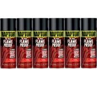 6xU-POL Raptor 1K Pro Flame Proof Flat Red Spray 352ml Resists up to 1000°c Heat