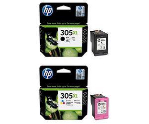 6ZA94AE Kit 2 Original Cartridges For HP 305 XL DeskJet Plus 4120 All-in-One DeskJet 2720 All-in-One Envy 6020 All-in-One Envy Pro 6420 All-in-One