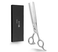 7.0" Pet Grooming Scissors Dog Curved Cutting Shears Made of Japanese 440C Stainless for Pet Groomer (D-Chunker)