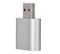 7.1 Channel Portable Plug and Play USB Mic Adapter, External Audio Card, for Windows(Silver)