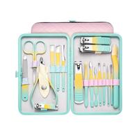 7/10/12/18pcs Set Professional Stainless Steel Manicure & Pedicure Kit Precision Nail Care with Travel Case with Nail Clipper,18 pcs Set