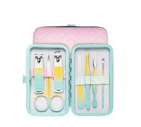 7/10/12/18pcs Set Professional Stainless Steel Manicure & Pedicure Kit Precision Nail Care with Travel Case with Nail Clipper,7 pcs Set
