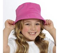 A2Z 4 Kids Boys Girls 100% Cotton Bucket Hat Plain Stonewashed Summer Sun - Bucket Hat AZ41118 Pink 7-10 Yrs