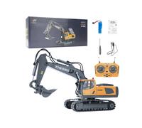 (7) 11 Channel Large 2.4 Grams Of Alloy Remote Control Excavator Dumping Soil Flip Engineering Car Toys