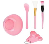 7-11pcs DIY Face Mask Mixing Set Plastic Facial Brushes Kit Beauty Tool For Home SPA Salon(Pink 7pcs)