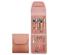 7/12/16pcs Manicure Cutters Nail Clipper Set Bag Household Rose Gold Ear Spoon Nail Clippers Pedicure Nail Scissors Tool Sharpe,12pcs lot