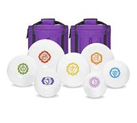 7-12 Inch Frosted Quartz Crystal Bowl Set, With Chakra Mark, Carry Case, Rubber Mallet, Stick, For Meditation, Yoga, Sound Healing,440Hz