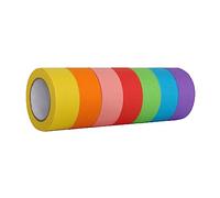 7/12PCS Rainbow Color Tape Set Macaron Colors Adhesive Masking Tapes Stickers Decoration Marker Label Colored Masking Tape