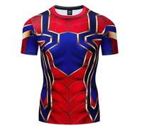 (7, 140) Marvel character Spider-Man pattern printed children's T-shirt, quick-drying, breathable, loose and casual children's clothing