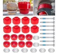 7-141 Body and Cab Mount Bushing Kit & 11516868 Bolts for Chevy Silverado & GMC Sierra 1500 2500 2WD 4WD 1999-2014 Polyurethane Body Cab Mounts & Washers & Bolts (Red 32PCS)