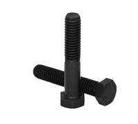 7/16-20 OD 1 1-3/4 3-1/2 4 Inch Black Steel Standard Unified Fine Thread External Outside Hex Hexagon Head Screw Bolt(3-1 2,20Pieces)