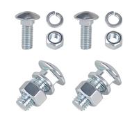 7/16 Chrome Bumper Carriage Blot for Ford Bumper Bolt 7/16-14 x 1-1/4 4PCS | Chrome Bumper Bolts Kit with Capped Round Head Front Rear Bumper Bolts Include Hex Nuts, and Lock Washers