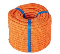 7/16 Inch 150ft Climbing Rope, Double Braided Polyester Arborist Rope, Heavy Duty Nylon Rope for Anchor, Tree Work, Cargo, Pulling, Sailing(Orange)