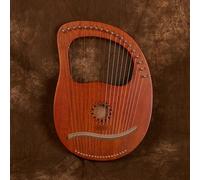 7/19 Strings Lyre Harp Mahogany Lettering Musical Notes, Lever Harp for Teenagers, Lap Harp for Band Accompaniment, Song Recording(19 strings-B)