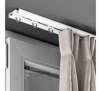 7.1mm Ultra-thin Curtain Track, Invisible Inner Casement Floating Window Curtain Rod, Aluminum Alloy U-shaped Mute Curtain Rail, Load-bearing 20kg, 1-4.0m(White,2m)