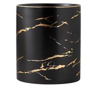 7.2 inch Large Utensil Holder for Kitchen Counter, Golden Marble Utensil Crock Spatula Holder for Countertop Cooking Tools Storage Caddy Farmhouse Kitchen Decor (Marble-Black)
