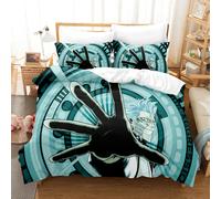 (7, 200X200 quilt cover three-piece set) New Death Digital Printing Brushed Bedding Four-piece Set Three-piece Set Bed Sheet