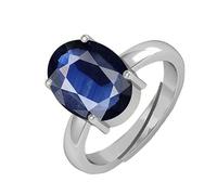 7.25 Ratti 6.35 Carat Blue Sapphire Stone Best Precious Unheated & Untreated Panchdhatu Adjustable Ring Stone Rashi Neelam Ratan Certified Loose Gemstone For Men And Women'S(Lab-Tested)-B0CVGTKCMRNAMZ
