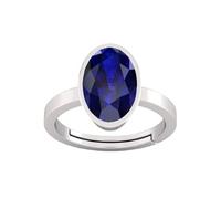 7.25 Ratti 6.50 Carat Blue Sapphire Stone Best Precious Unheated & Untreated Panchdhatu Adjustable Ring Stone Rashi Neelam Ratan Certified Loose Gemstone For Men And Women'S(Lab-Tested)-B0CVGRPTMRNAMZ
