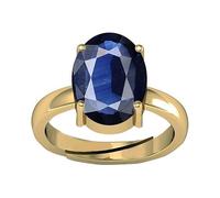 7.25 Ratti 6.55 Carat Blue Sapphire Stone Best Precious Unheated & Untreated Panchdhatu Adjustable Ring Stone Rashi Neelam Ratan Certified Loose Gemstone For Men And Women'S(Lab-Tested)-B0CVGT4SMRNAMZ