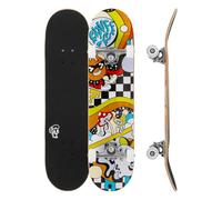 7.25" x 29.5" Enuff Meltworld - Confused - Mini Size Complete Skateboard - 7 Ply Maple Deck and Premium Components: Decade Pro Trucks, Super Soft 53mm XX Wheels, ABEC-9 Bearings, Skull Icon Grip Tape