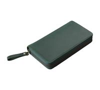 7.28x3.54 inch Field Notes Leather Cover Small Notepad Pocket Journal Zipper Leather Cover Elastic Pen Slot Business Organizer Cover for Professional