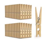 7.2cm Bamboo Pegs Pack of 100, Wooden Clothes Pegs for Washing Line
