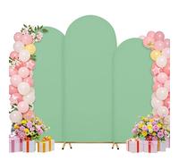 7.2FT 6.6FT 6FT Wedding Arch Covers Arch Backdrop Cover Arch Stand Covers Set Arch Cover Spandex Fabric Stretchy Backdrop for Wedding Birthday Party Decoration Baby Shower（Mint Green）