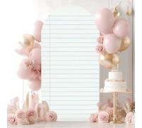 7.2FT Back to School Arch Backdrop Cover Notebook Paper Spandex Fitted Round Top Backdrop Stand Cover for Birthday Party Ceremony Banquet Decoration