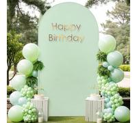 7.2FT Sage Green Arch Backdrop Cover for 7.2 ft Arch Stand,Wrinkle Free Stretchy Spandex Wedding Arch Cover,Round Chiara Arch Backdrop Background Stand Cover Set for Birthday Party Baby Shower