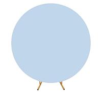 7.2FT White Round Wedding Arch Backdrop Cover For 7FT/7. Circle Stand, Polyester Fitted Wedding Arch Cover(Blue,6ft)