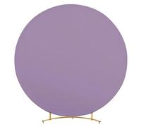 7.2FT White Round Wedding Arch Backdrop Cover For 7FT/7. Circle Stand, Polyester Fitted Wedding Arch Cover(Purple,7.2ft)