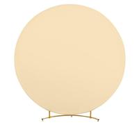 7.2FT White Round Wedding Arch Backdrop Cover For 7FT/7. Circle Stand, Polyester Fitted Wedding Arch Cover(Champagne,6ft)