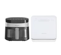7.2L Black Digital Air Fryer & Compact 2-Place White Tabletop Dishwasher