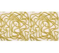 7.2m (24ft) Gold Shiny Christmas Bead Chain Metallic Xmas Beaded Garland Artificial Pearls Tinsel For Christmas Tree Hanging Decorations DIY Art & Crafts Jeweller (Pack of 2)