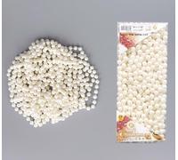 7.2m (24ft) Pearl Shiny Christmas Bead Chain Metallic Xmas Beaded Garland Artificial Pearls Tinsel For Christmas Tree Hanging Decorations DIY Art & Crafts Jeweller
